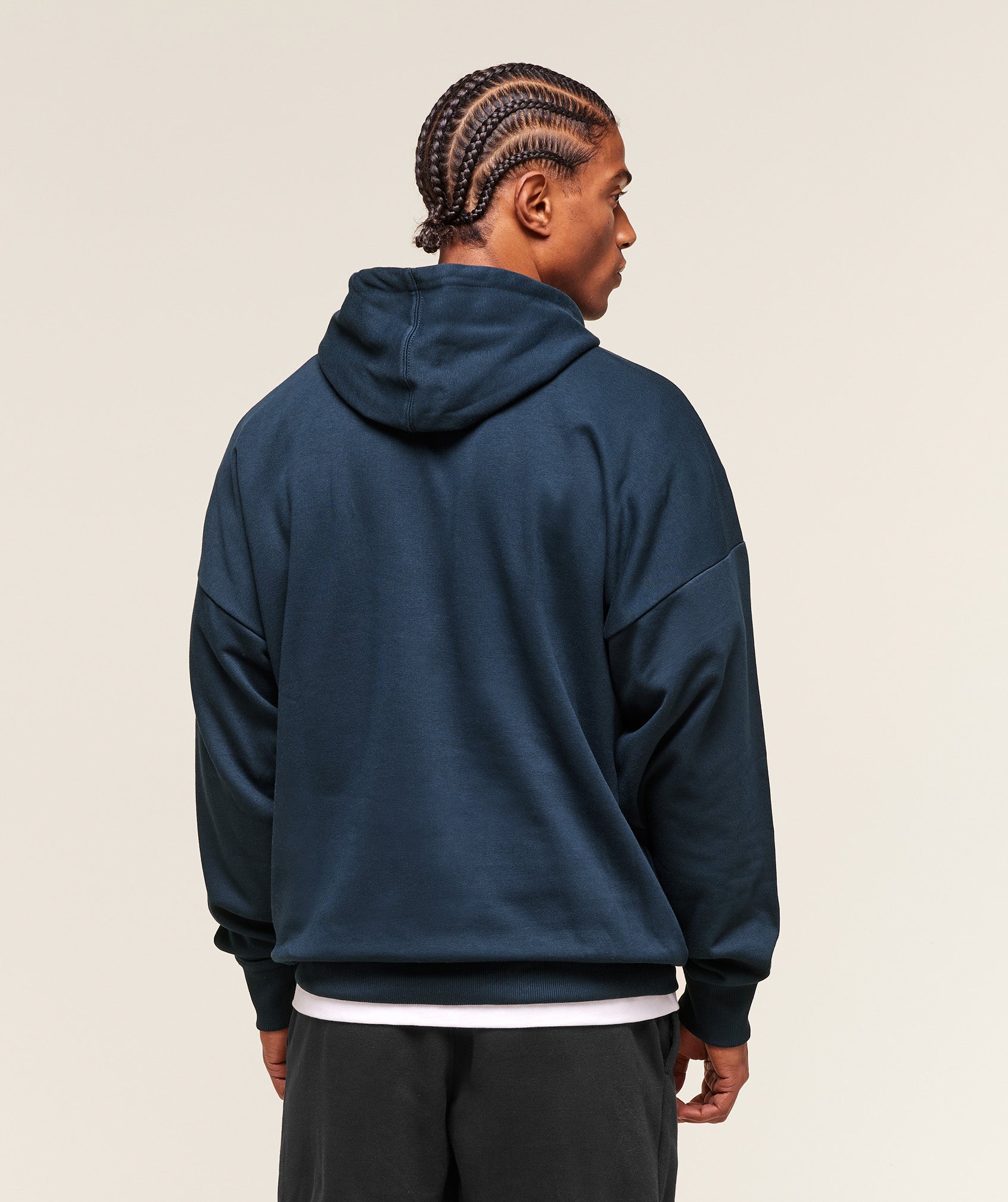 Crest Oversized Hoodie Navy