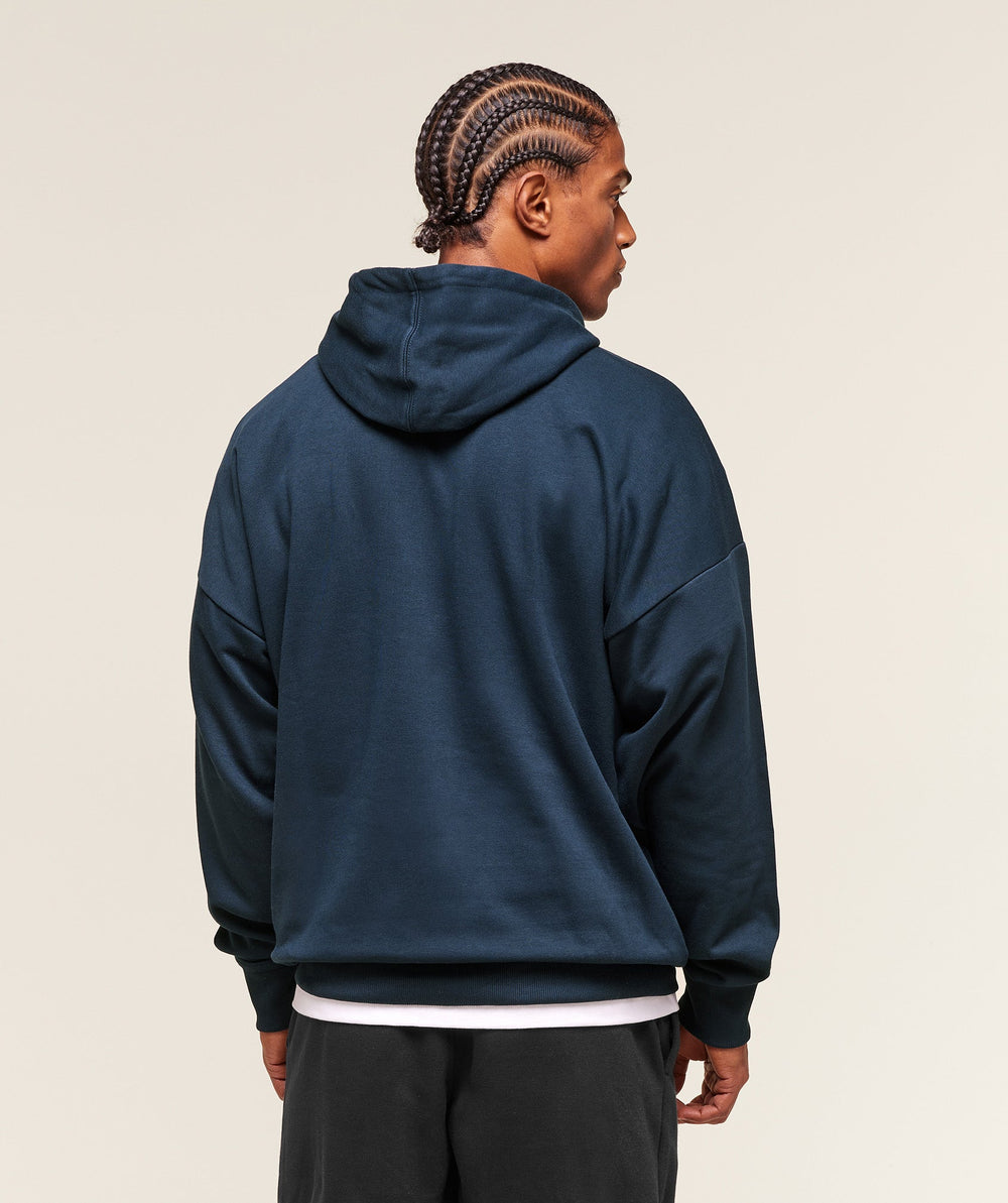 Crest Oversized Hoodie Navy