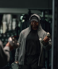 Power Zip Up Hoodie Charcoal Core Marl