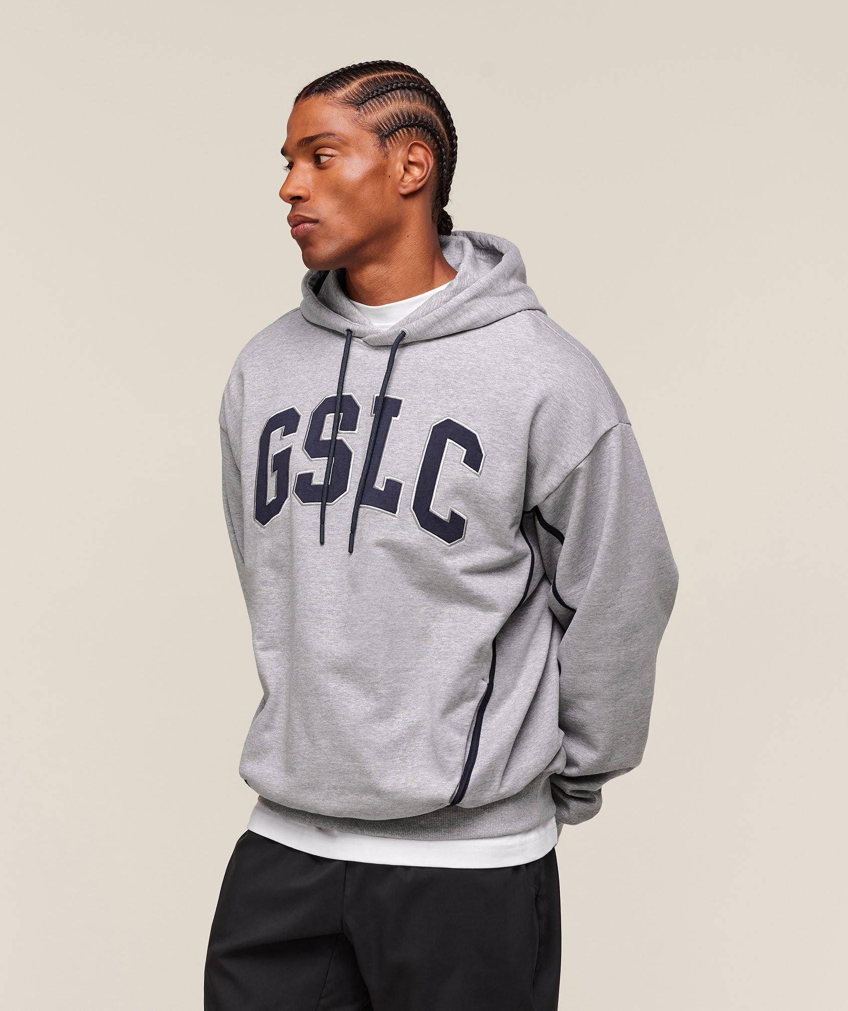 GSLC Hoodie Light Grey Core Marl
