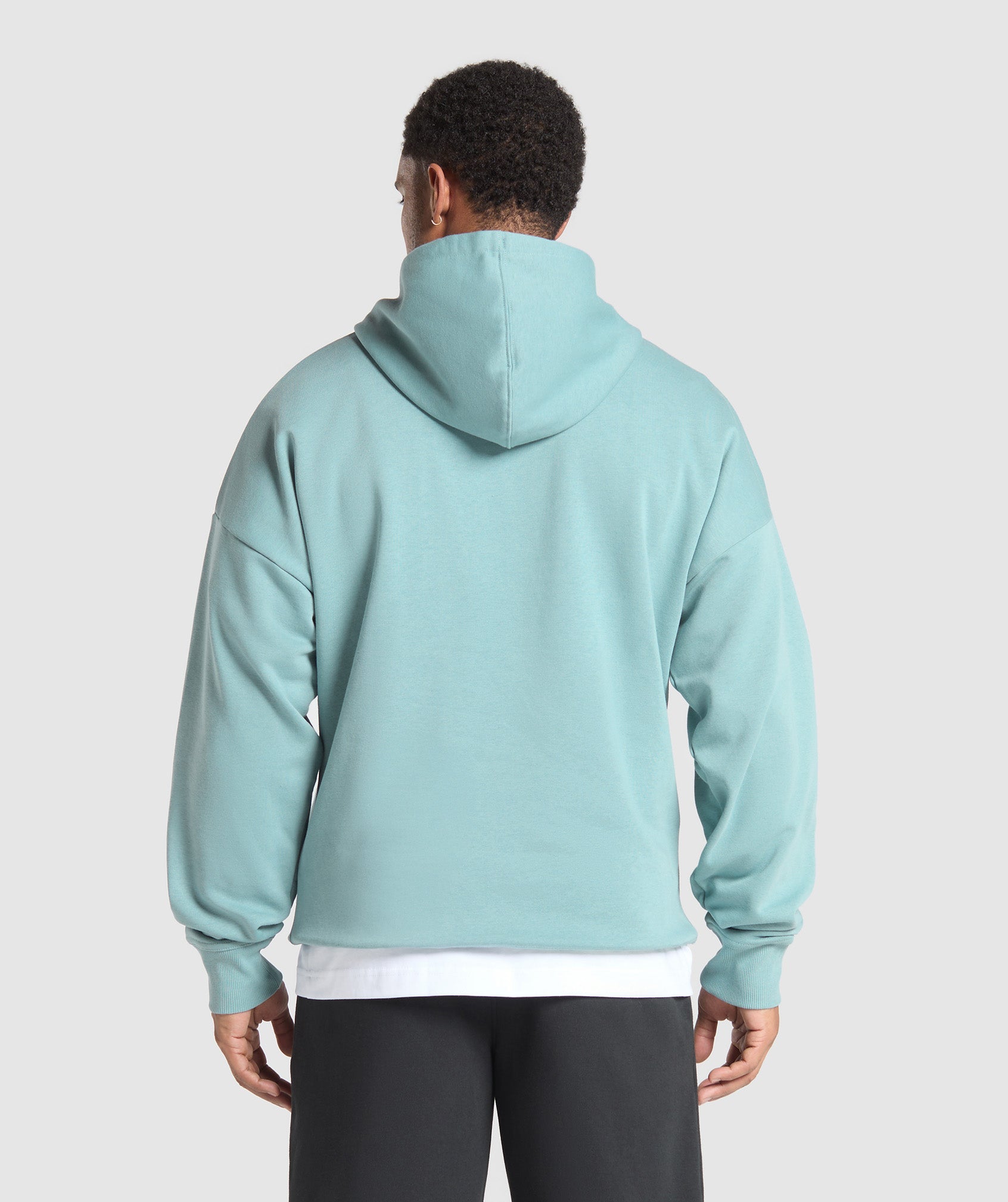 Crest Oversized Hoodie Rest Blue