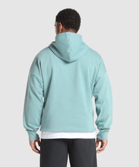 Crest Oversized Hoodie Rest Blue