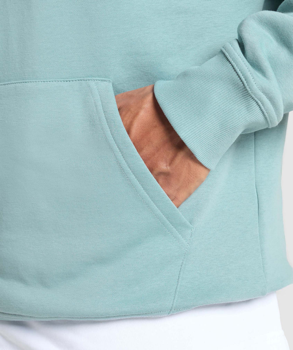 Crest Oversized Hoodie Rest Blue