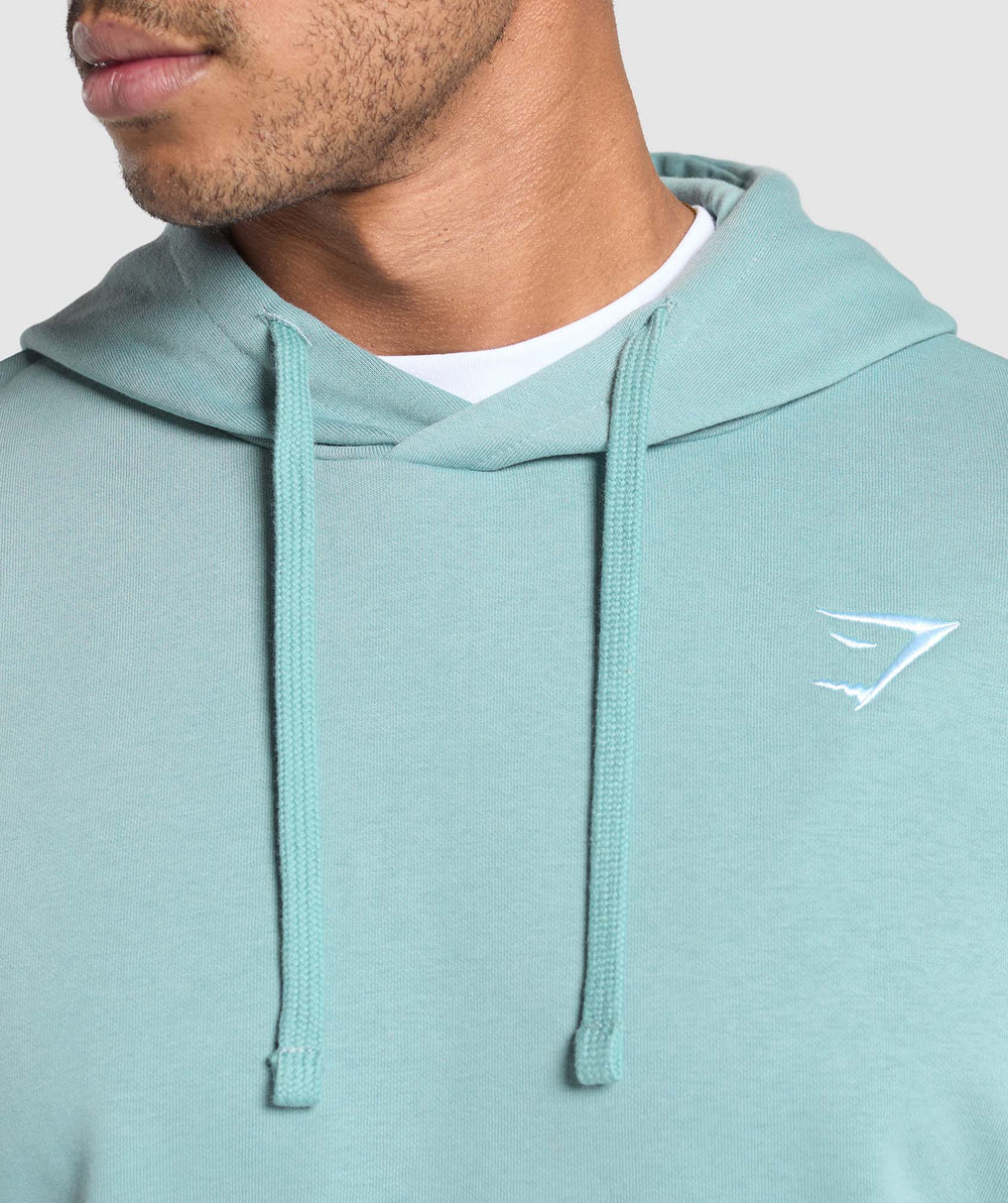 Crest Oversized Hoodie Rest Blue