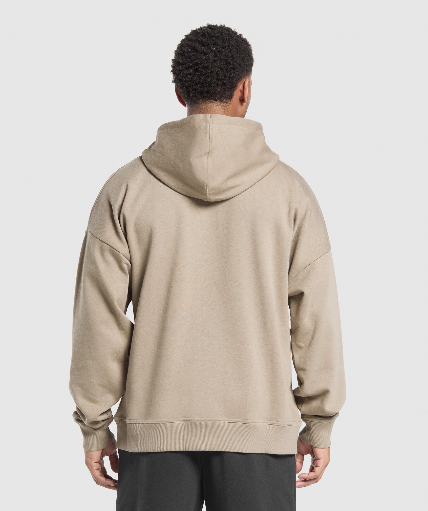 Crest Oversized Zip Up Hoodie Lifestyle Brown