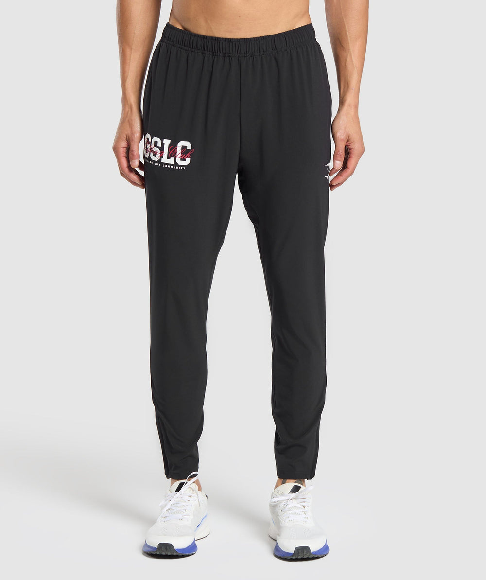 Script Woven Joggers Black