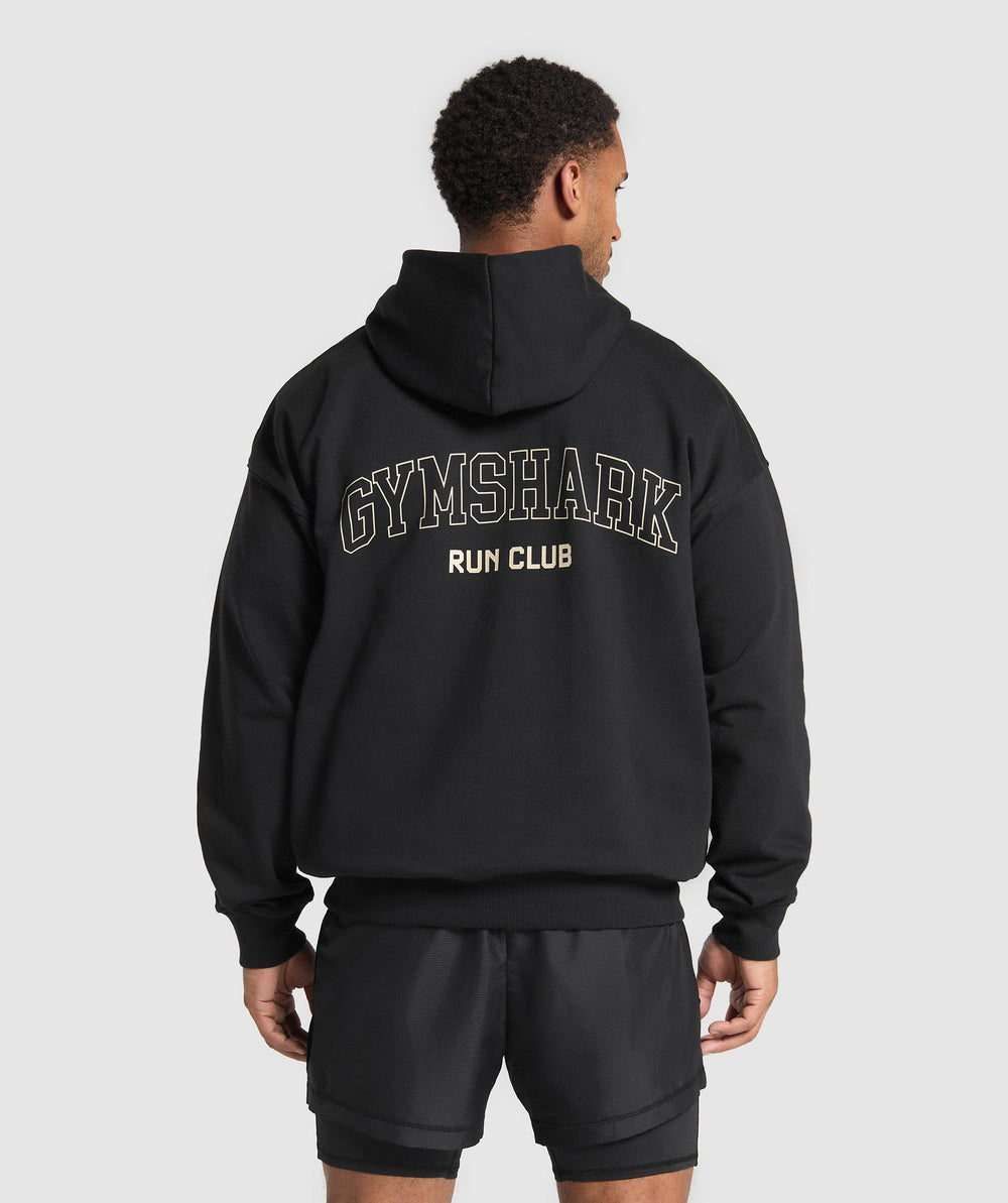 Running Graphic Hoodie Black