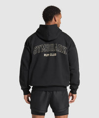 Running Graphic Hoodie Black