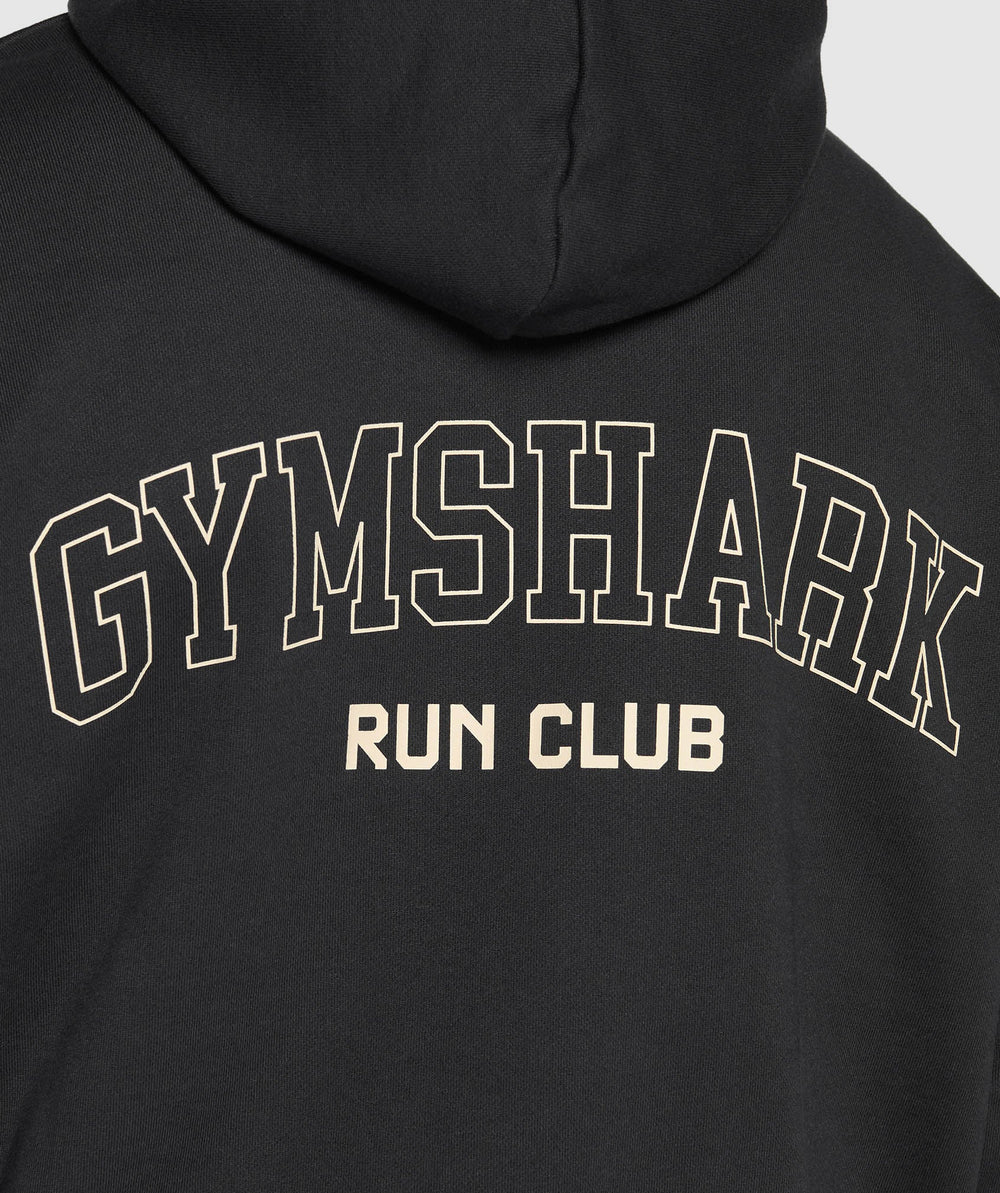 Running Graphic Hoodie Black