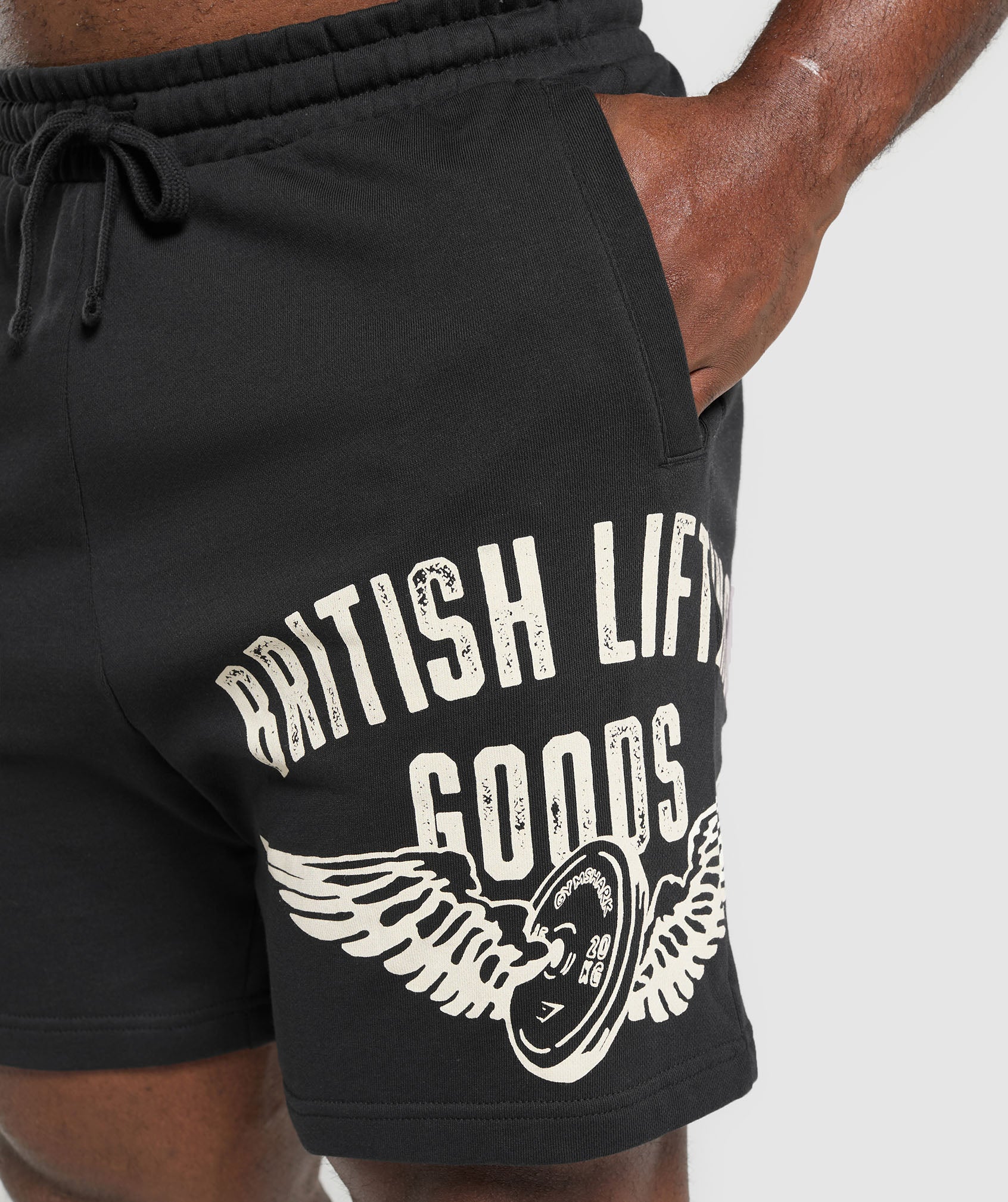 British Lifting Goods Graphic Shorts Black