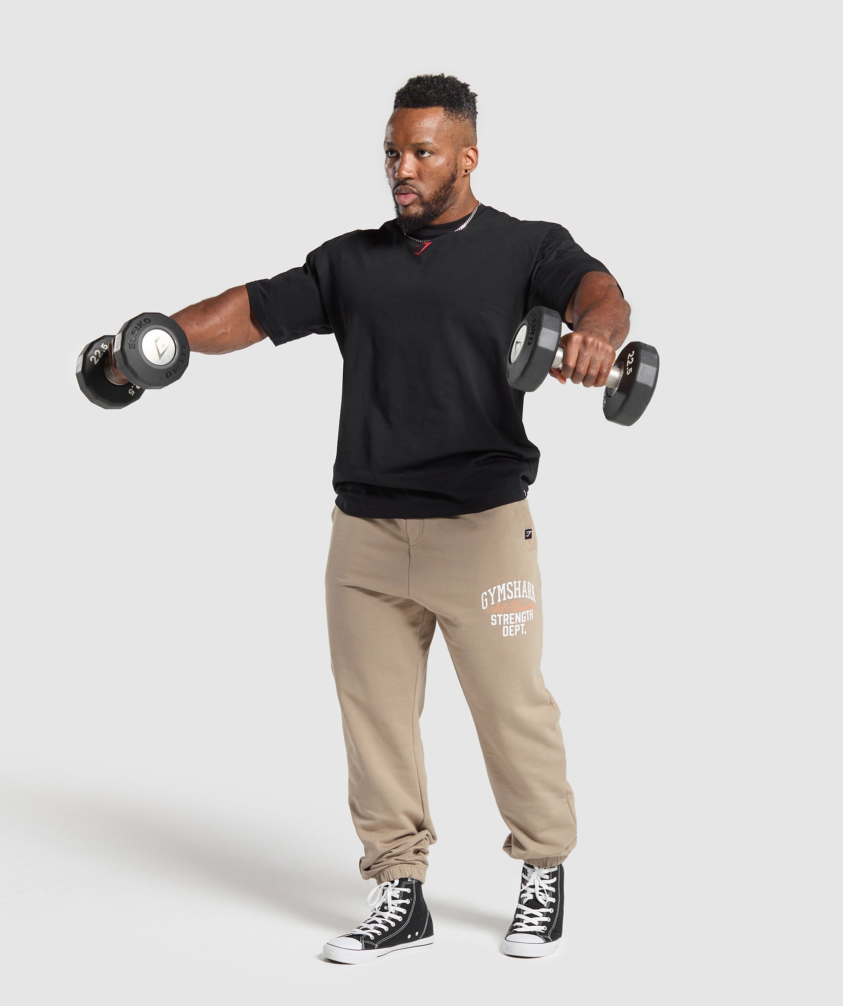 Trophy Graphic Joggers Cement Brown