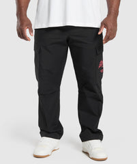 Metal Lifting Cargo Pants Black