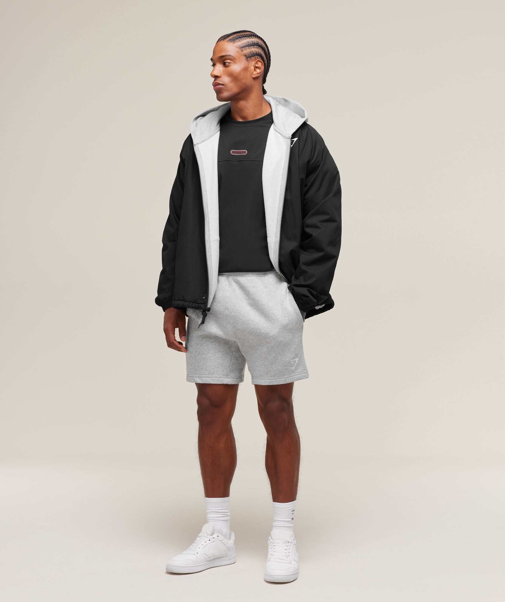 Crest 7" Shorts Light Grey Marl