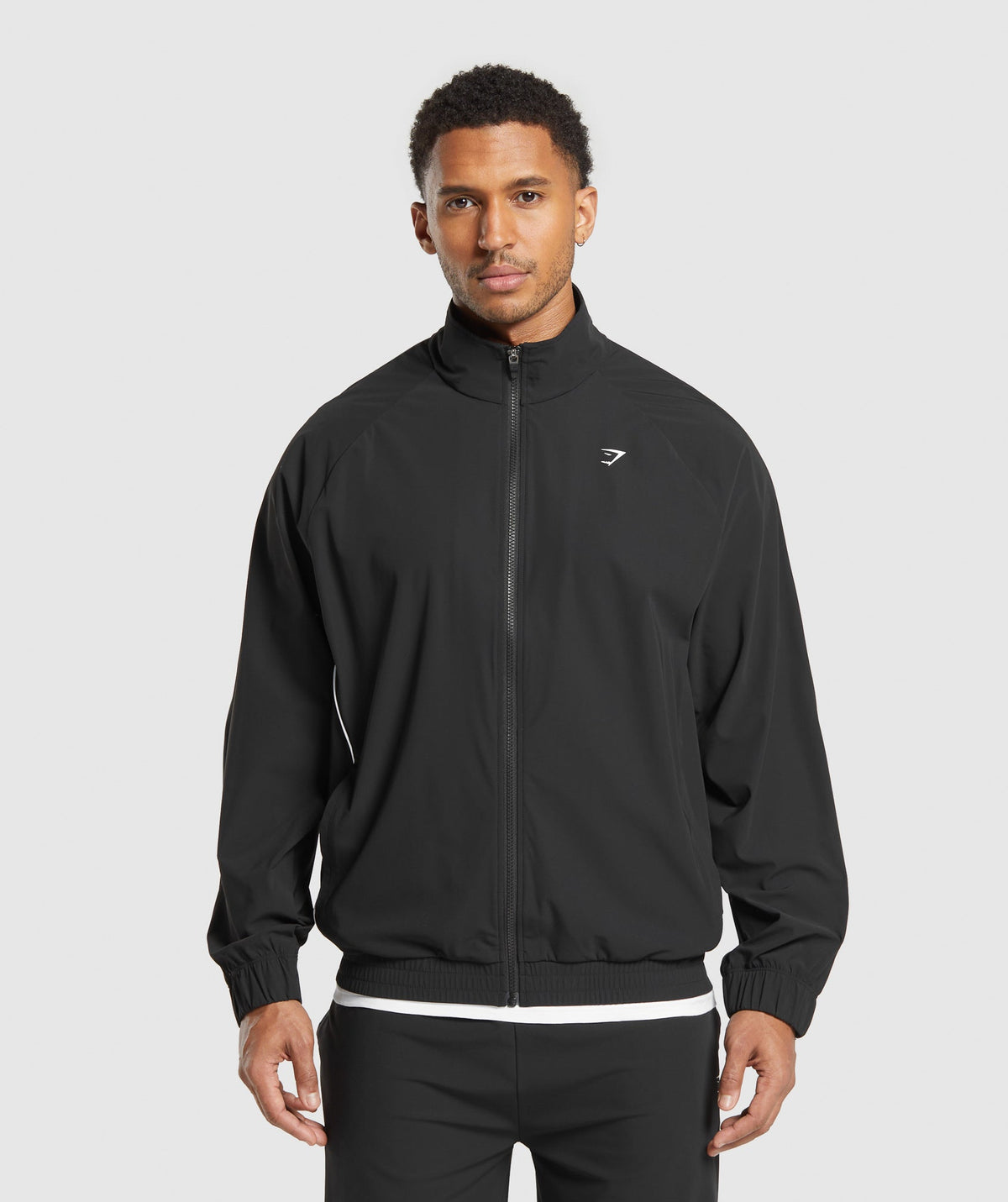 Contrast Track Top Black