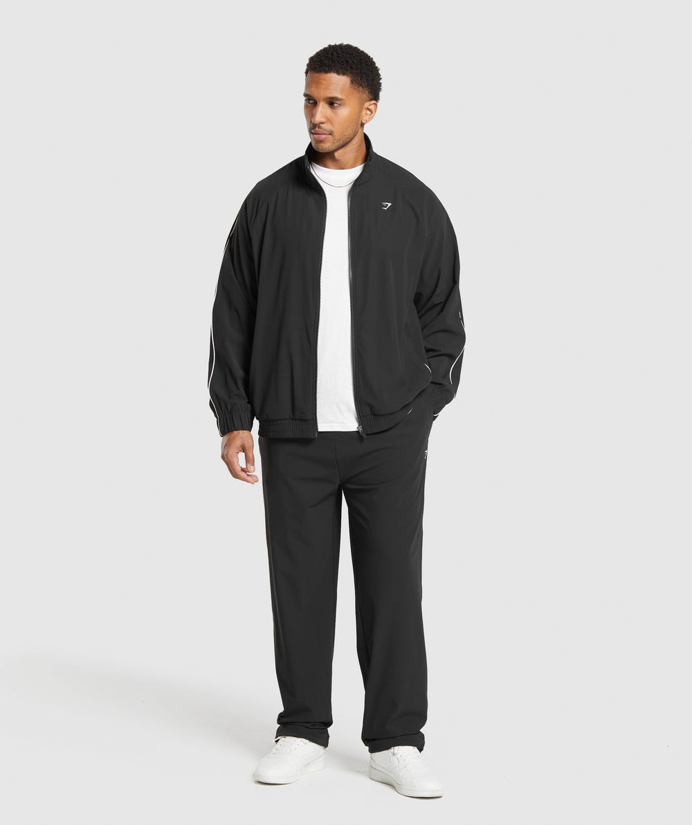 Contrast Track Top Black