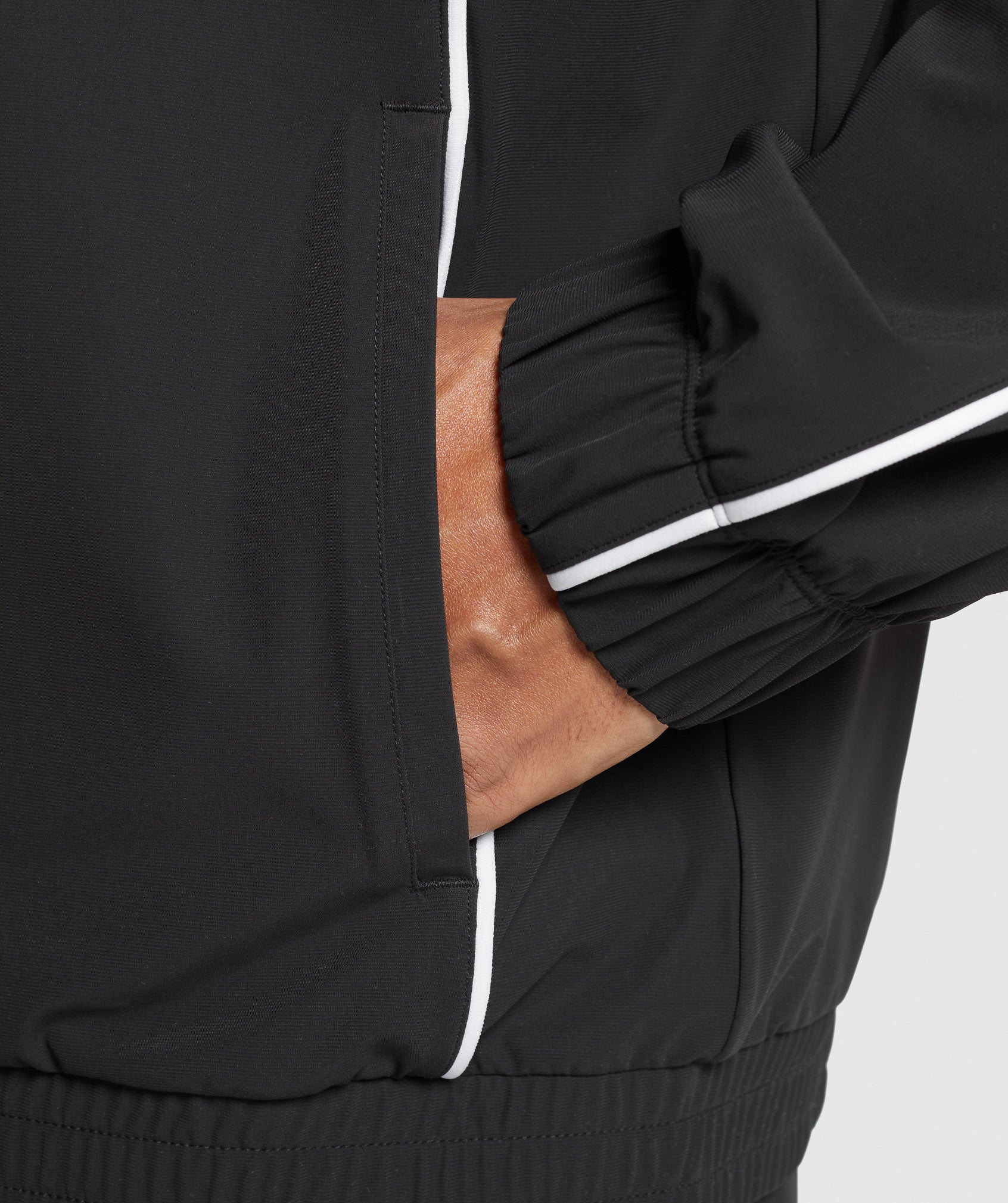 Contrast Track Top Black