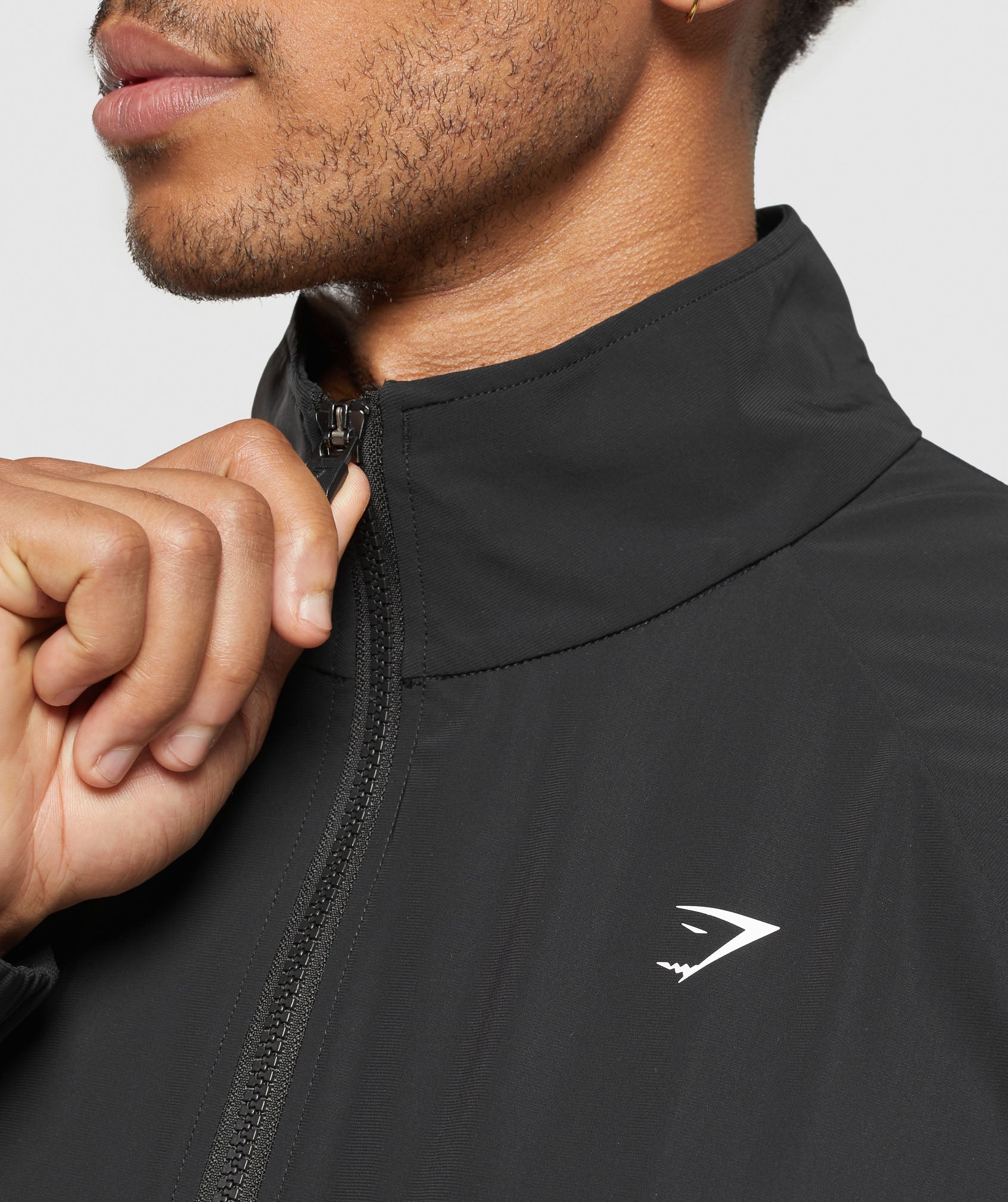 Contrast Track Top Black