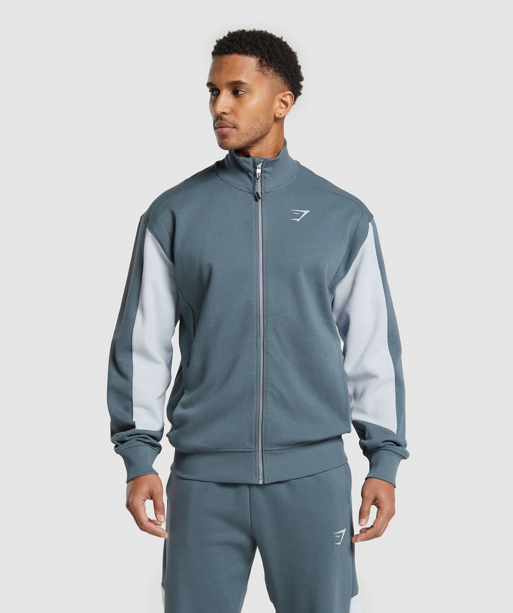 Pique Track Jacket Titanium Blue/Fresh Blue