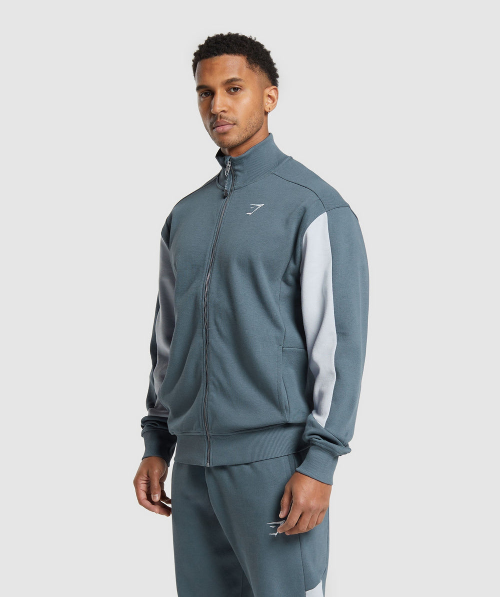Pique Track Jacket Titanium Blue/Fresh Blue