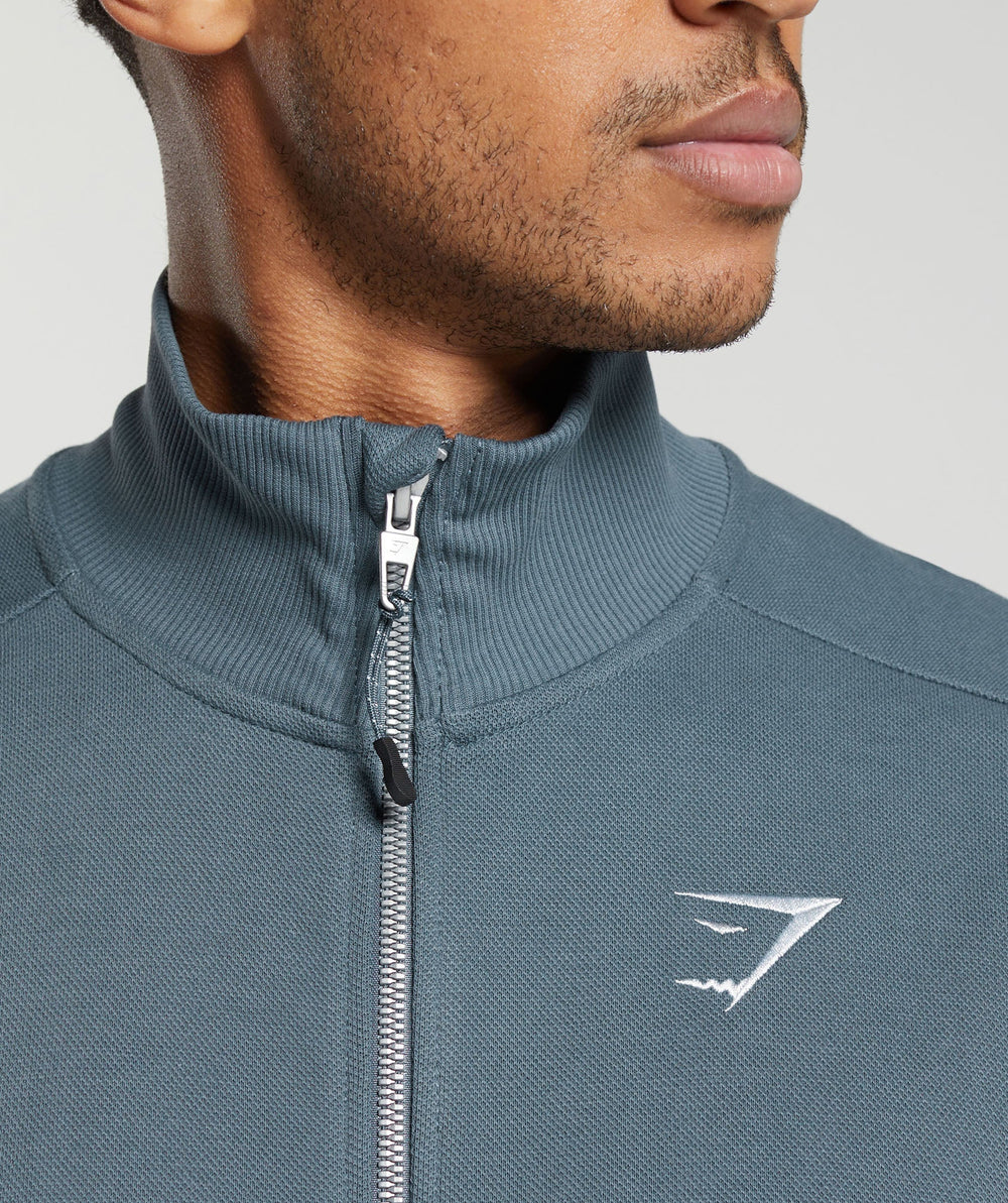 Pique Track Jacket Titanium Blue/Fresh Blue