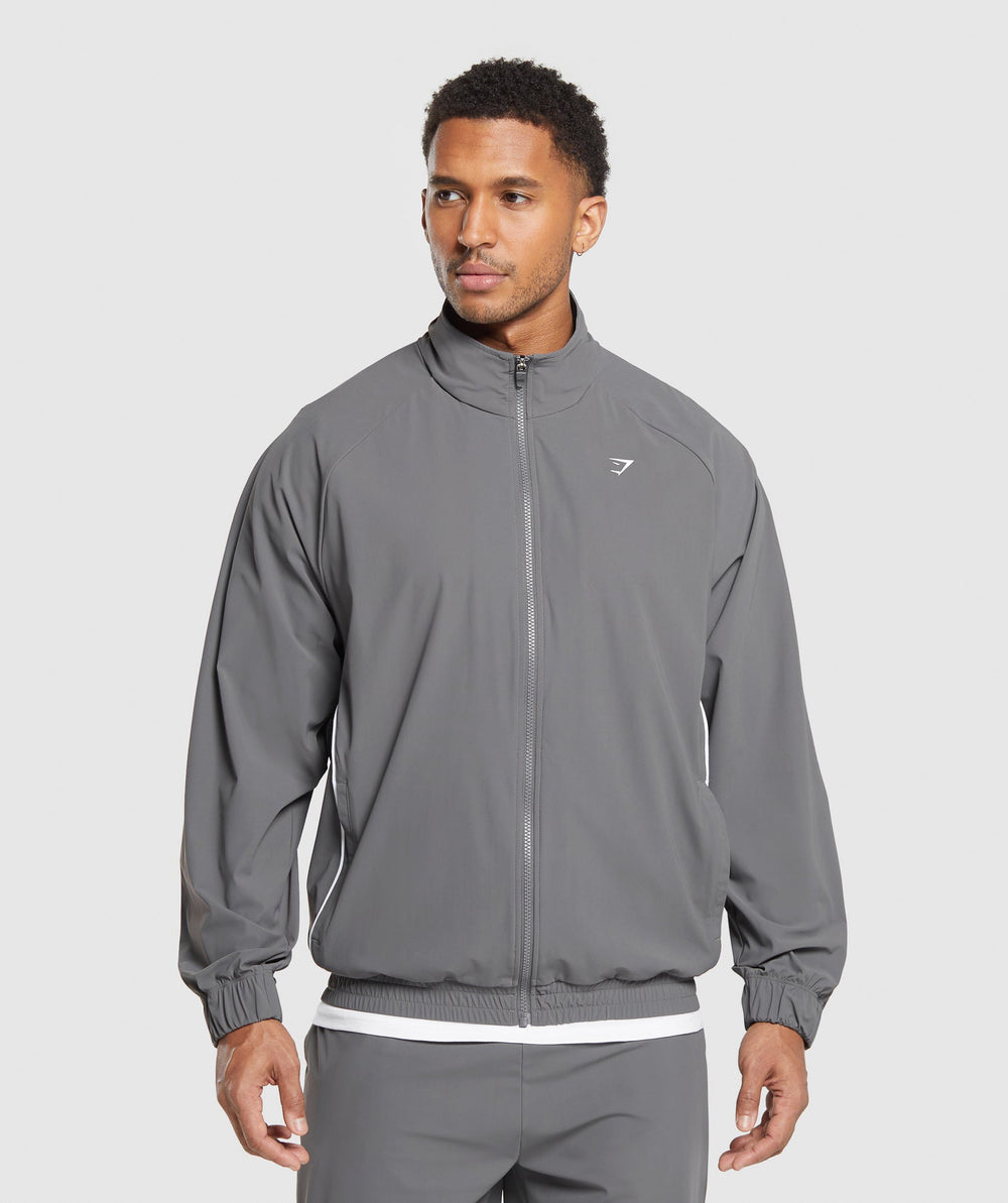 Contrast Track Top Pitch Grey