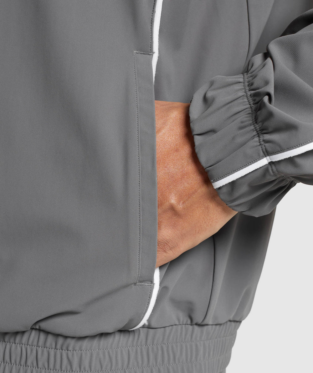 Contrast Track Top Pitch Grey