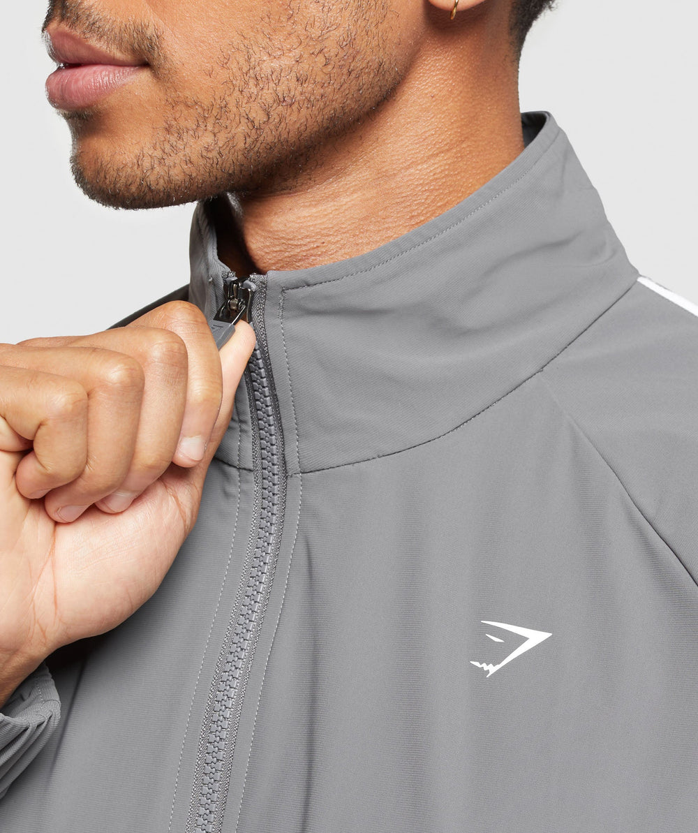 Contrast Track Top Pitch Grey