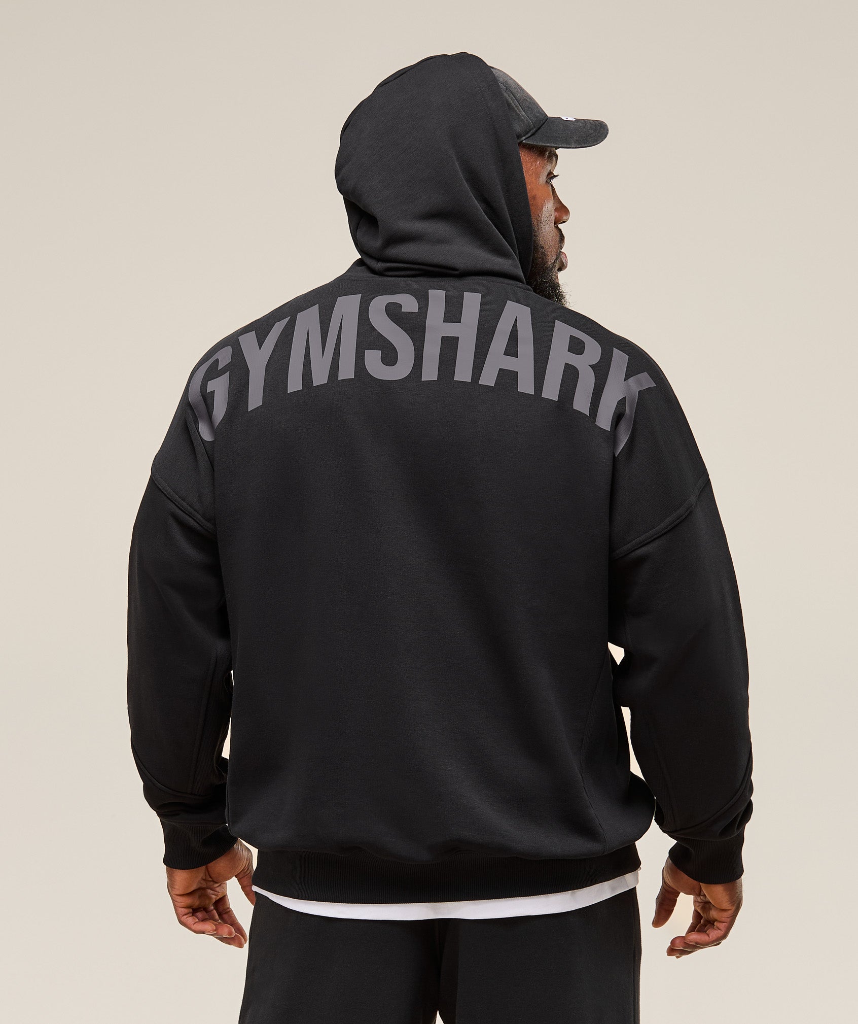 Power Zip Up Hoodie Black