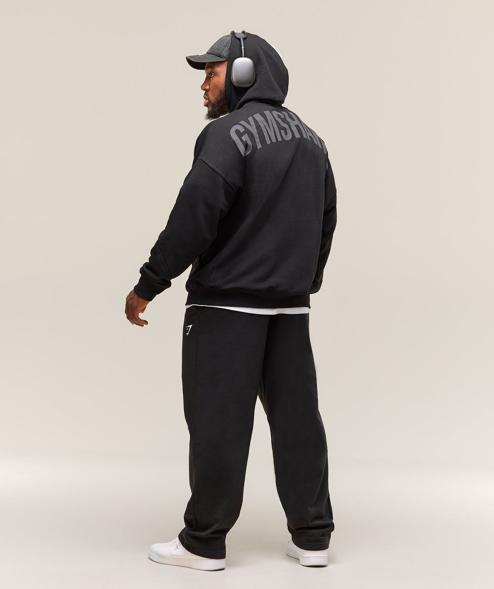 Power Zip Up Hoodie Black