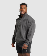 Premium Legacy 1/4 Zip Black