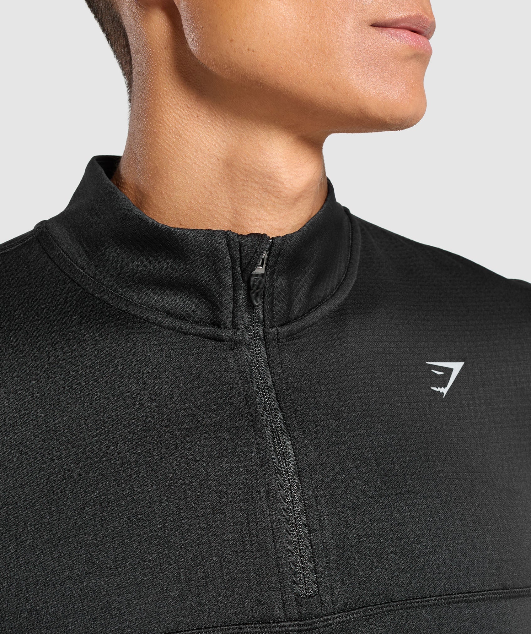 Running 1/4 Zip Black