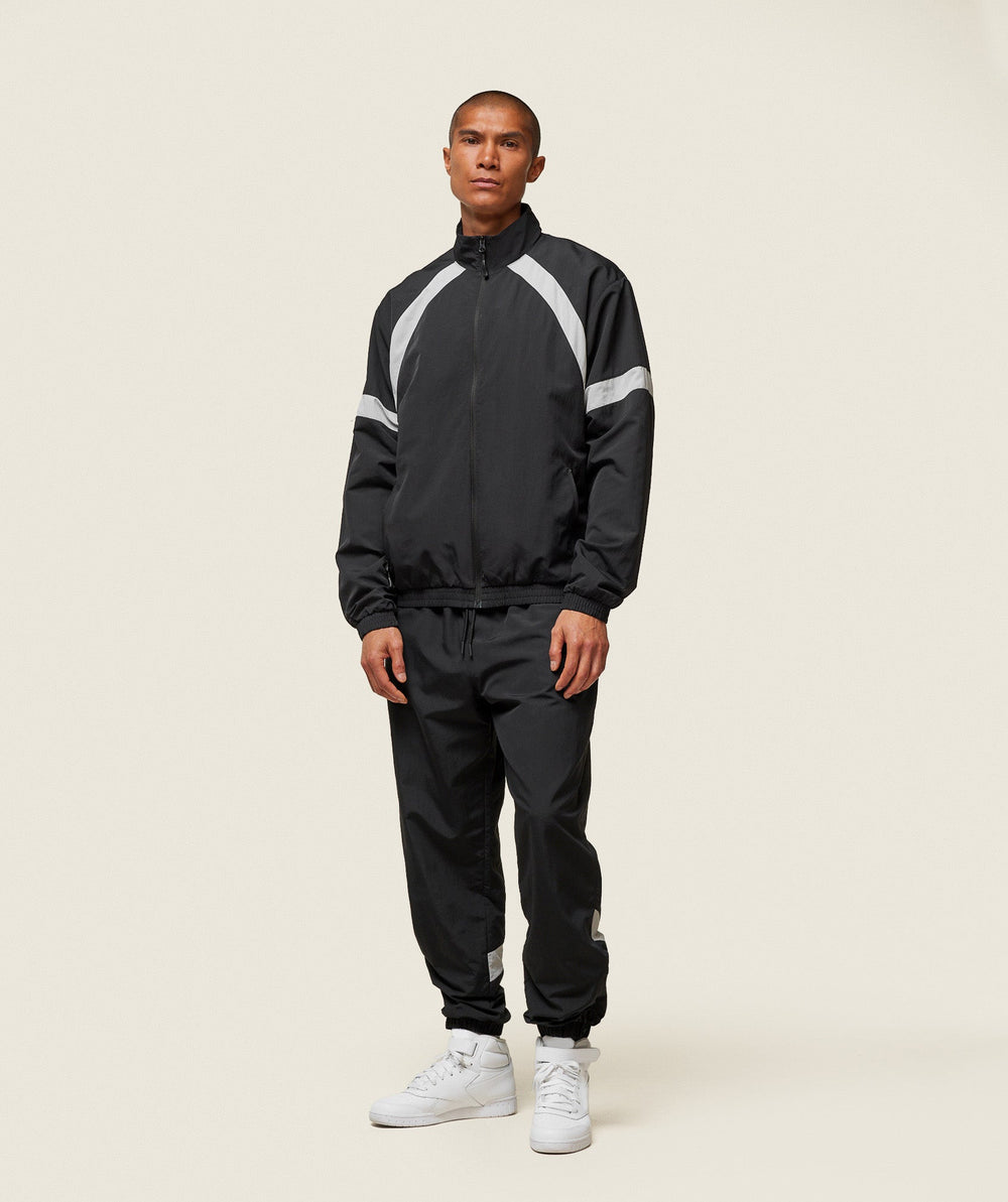 everywear Coaches Track Jacket Black/Tame Grey