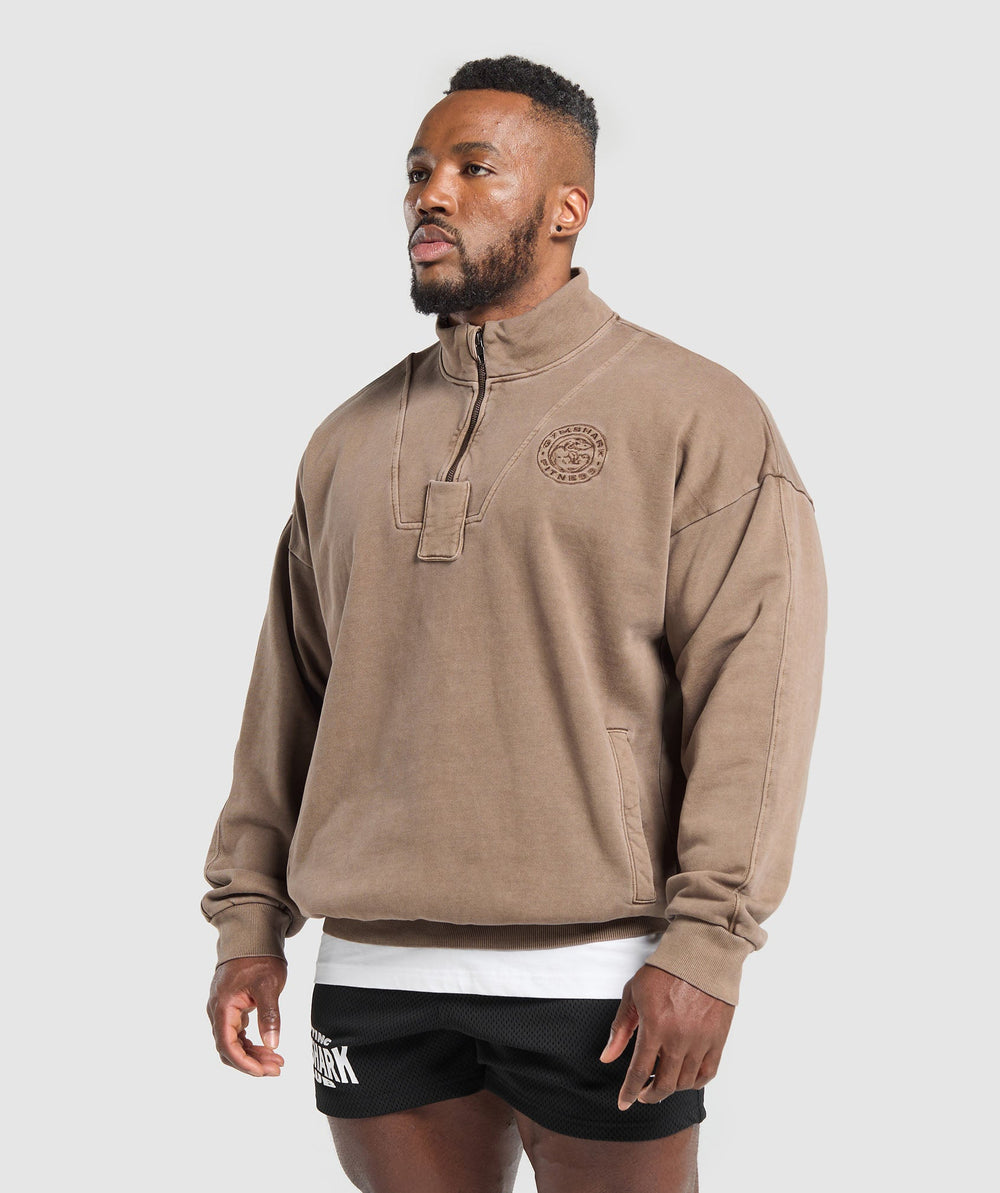 Premium Legacy 1/4 Zip Soft Brown