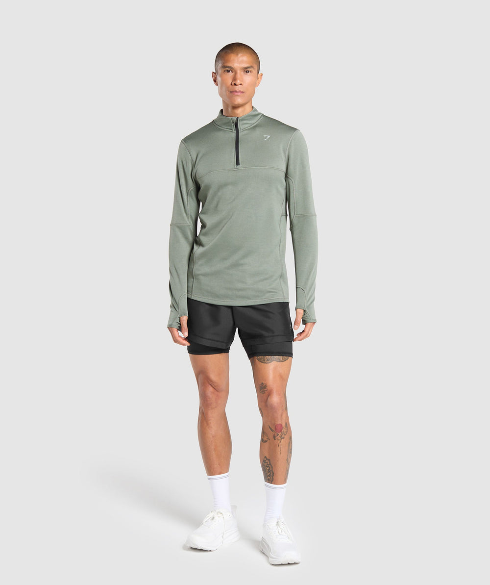 Running 1/4 Zip Unit Green