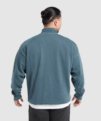 Premium Legacy 1/4 Zip Cargo Blue