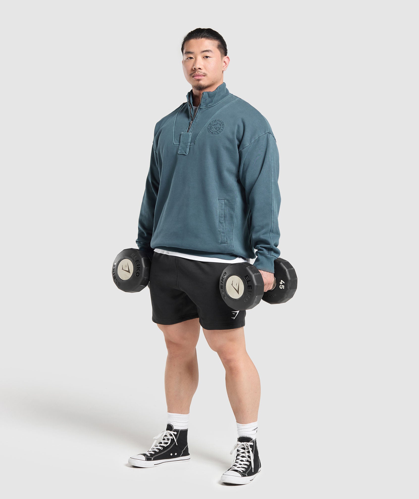 Premium Legacy 1/4 Zip Cargo Blue