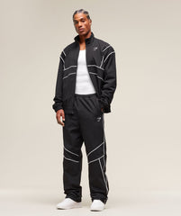 Retro Crinkle Track Jacket Black