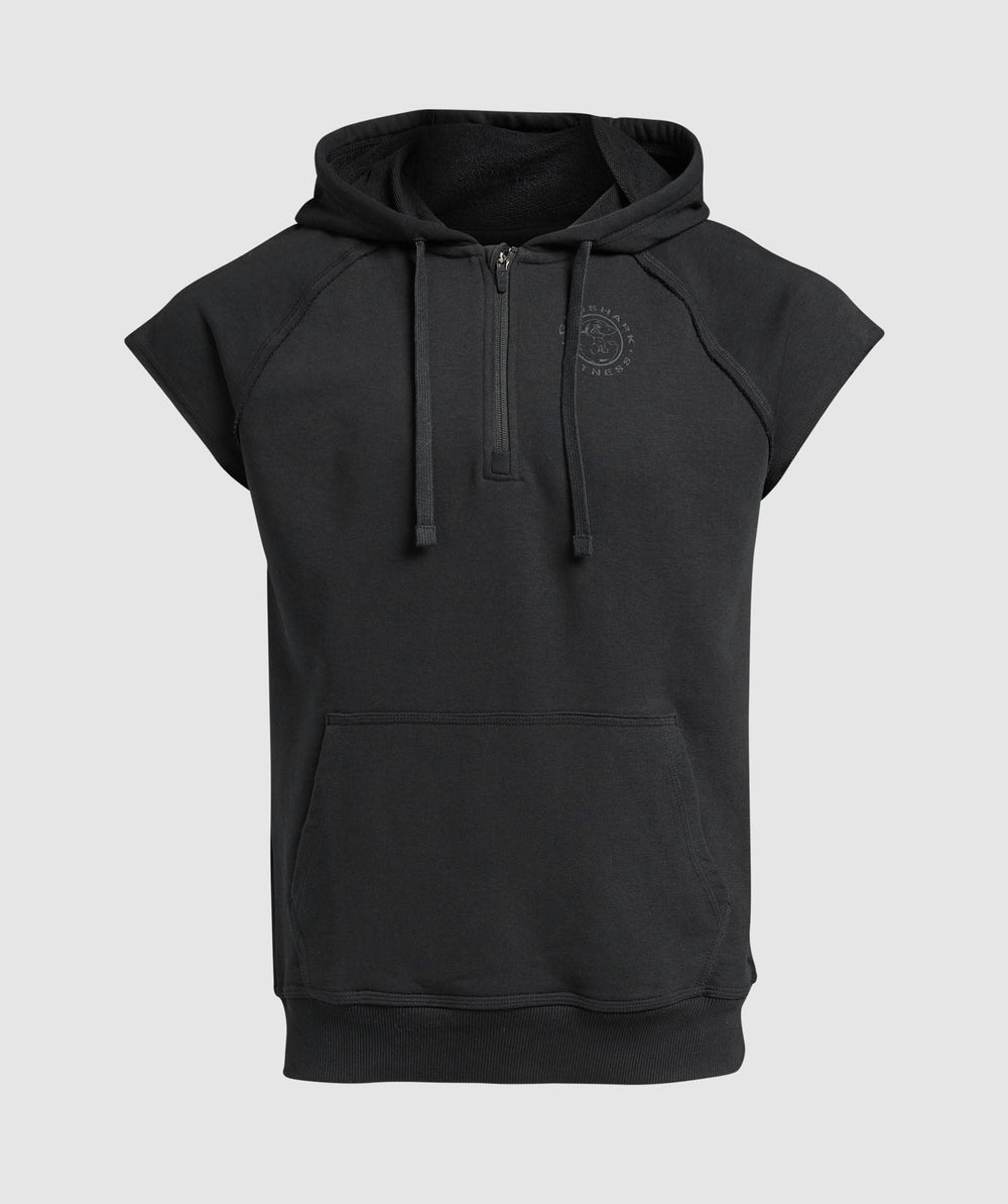 Legacy 1/4 Zip Cap Sleeve Hoodie Black