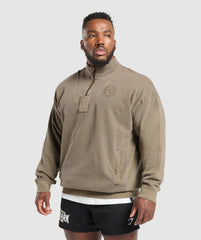 Premium Legacy 1/4 Zip Camo Brown