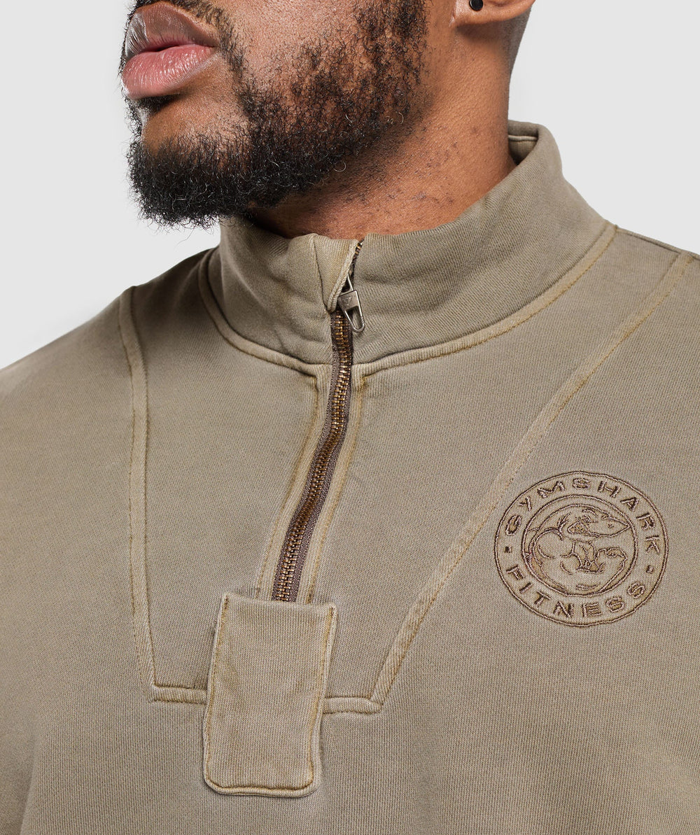 Premium Legacy 1/4 Zip Camo Brown