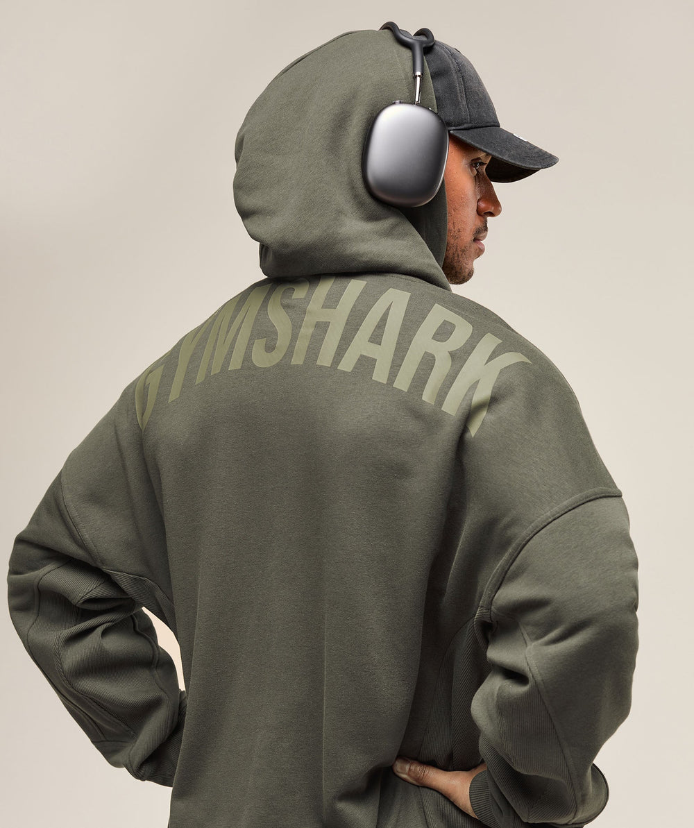 Power Zip Up Hoodie Strength Green