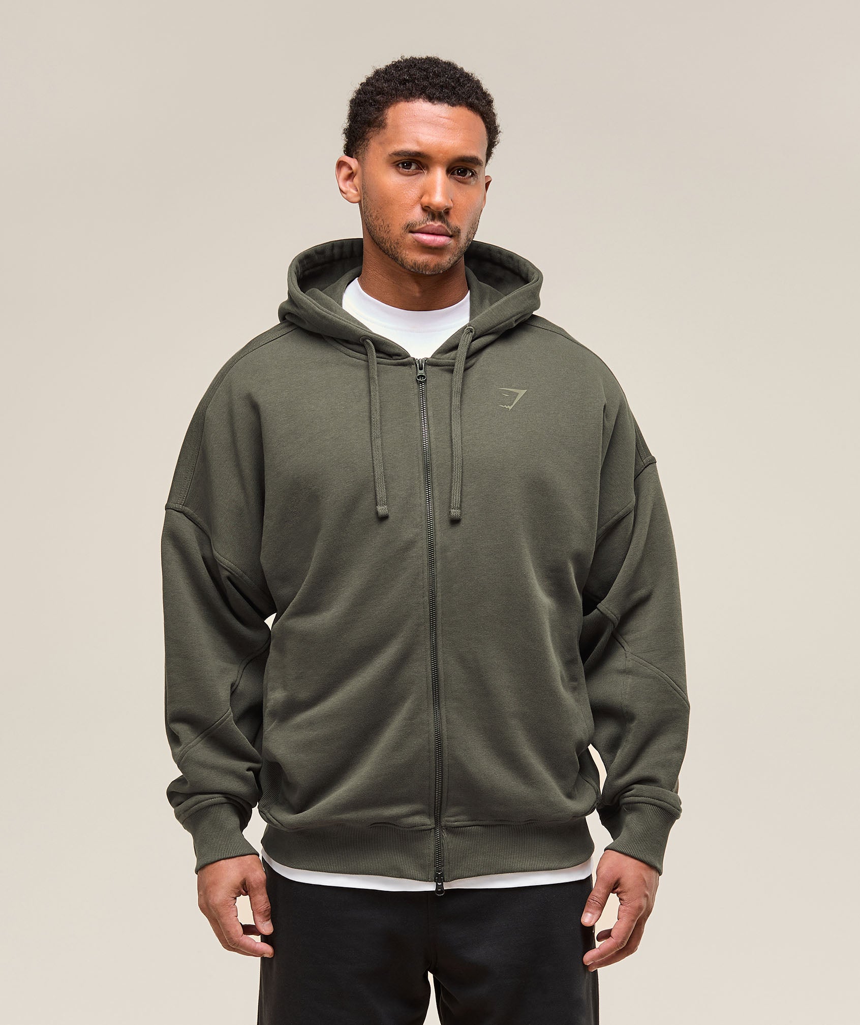 Power Zip Up Hoodie Strength Green