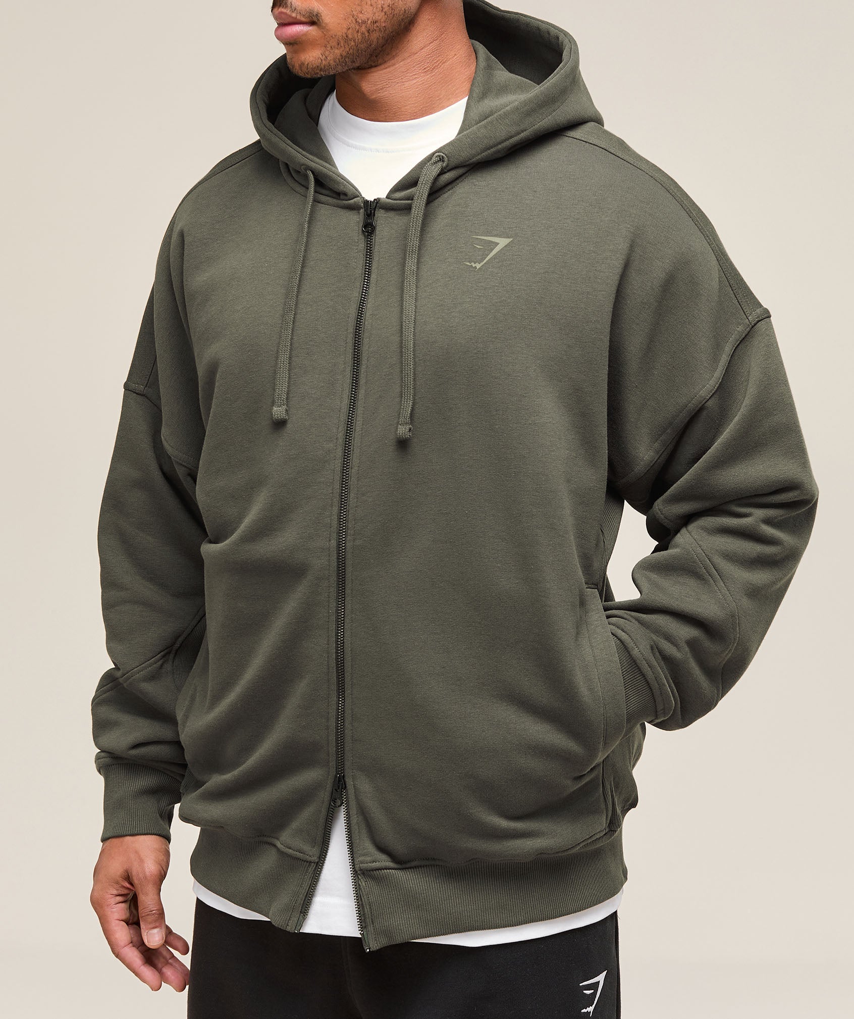 Power Zip Up Hoodie Strength Green
