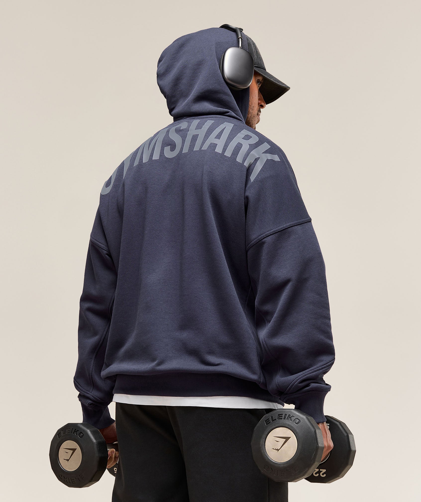 Power Zip Up Hoodie Heavy Blue