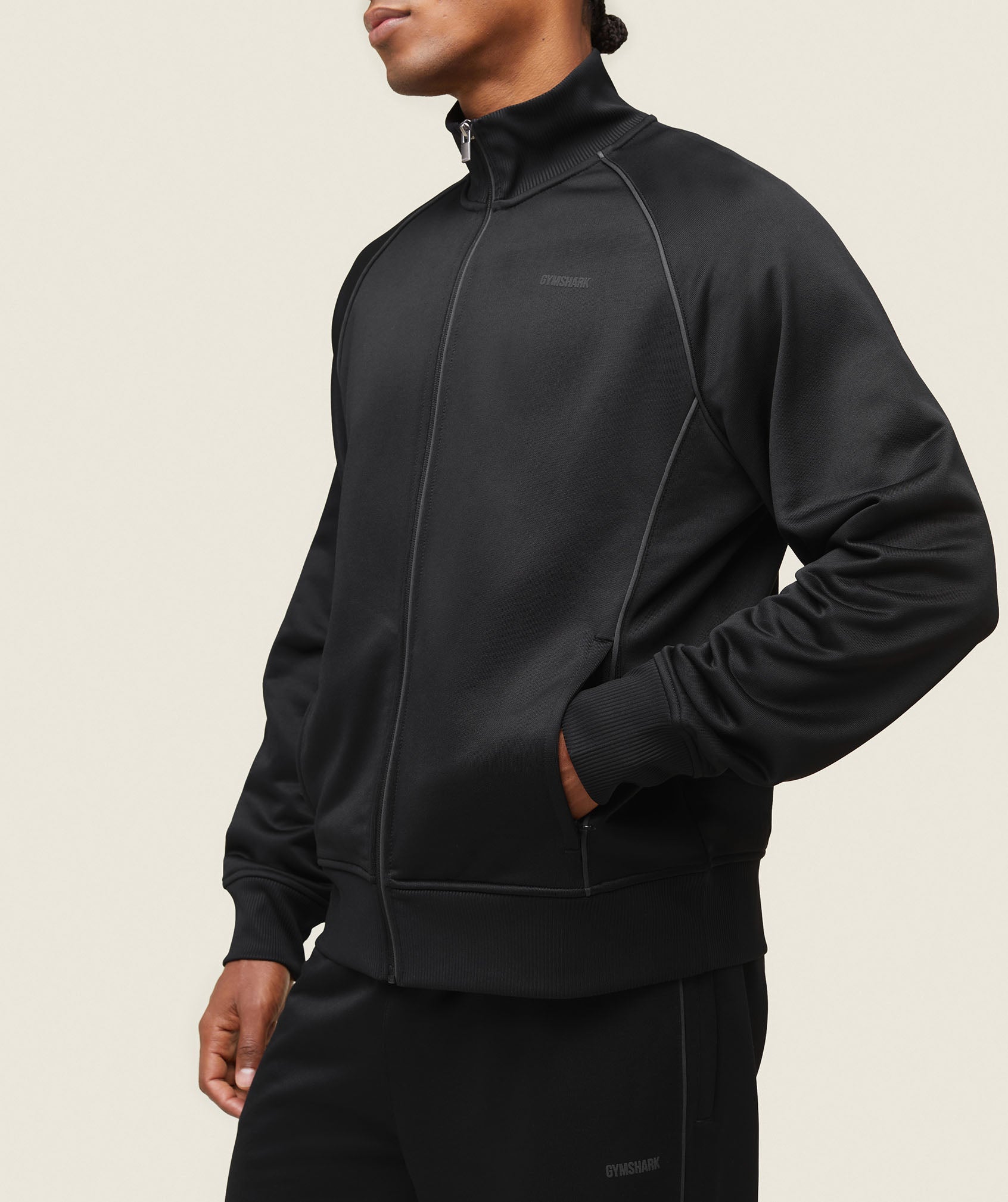 everywear Track Jacket Black/White
