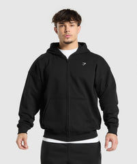 Atlas Zip Up Hoodie Black