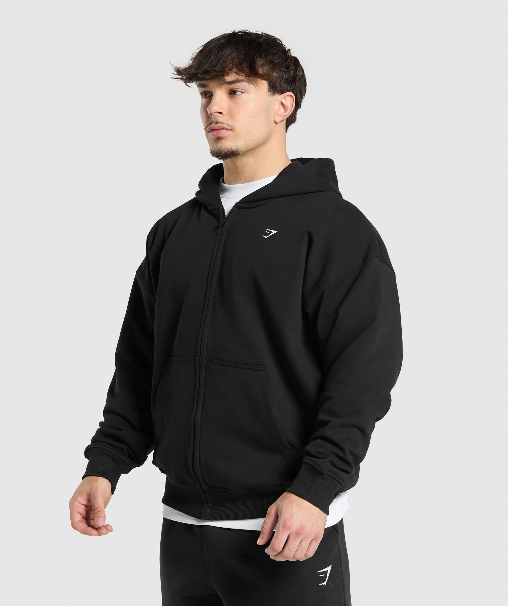 Atlas Zip Up Hoodie Black