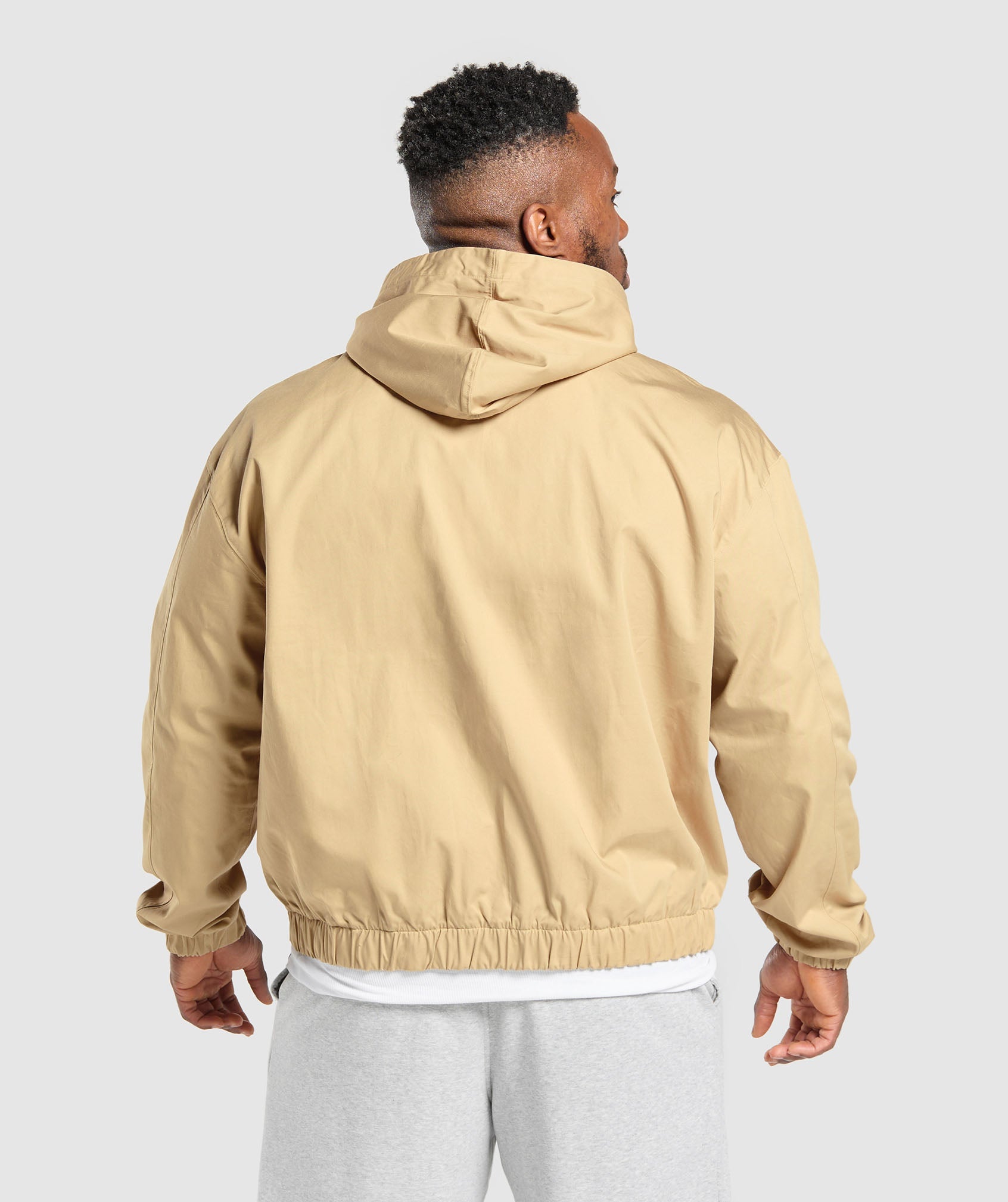 Oversized Hooded Jacket Sand Beige