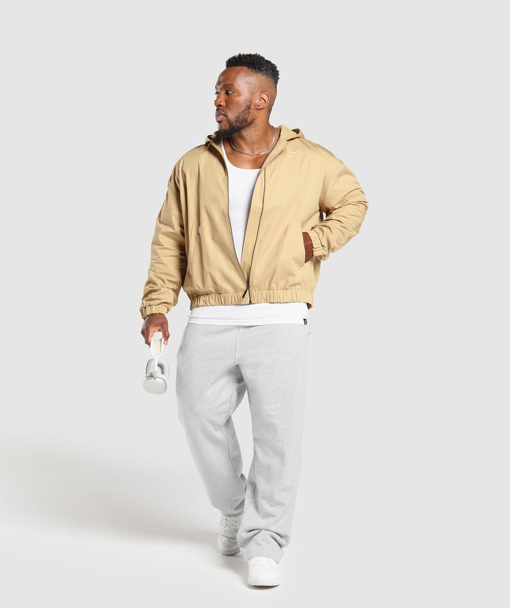 Oversized Hooded Jacket Sand Beige