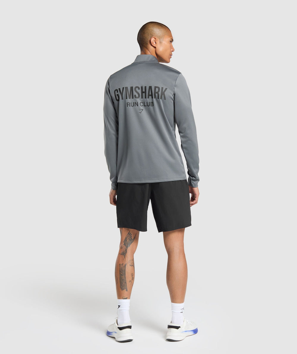 Running Dept. 1/4 Zip Pitch Grey